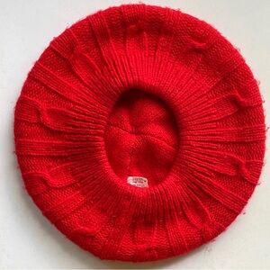 Vintage Red Hanes Her Way Beret Red Knit Beanie Vintage Hat